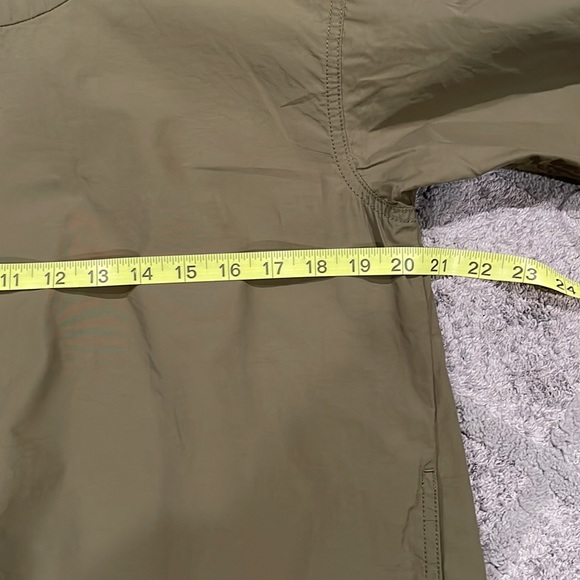 Eileen Fisher olive funnel neck pullover drawstring organic cotton blend jacket - Picture 7 of 9